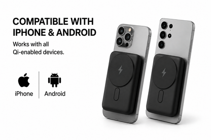 Zoltify magnetic power bank compatible with iPhone and Android